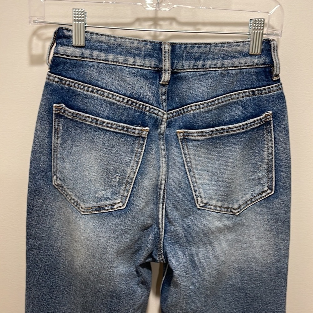 Pacsun High Rise Distressed Straight Mom Jeans 24 - Picture 7 of 7